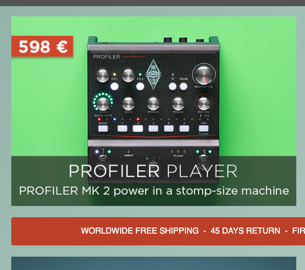 Kemper profiler Player (Level 3) - ZNÍŽENÁ CENA - 5
