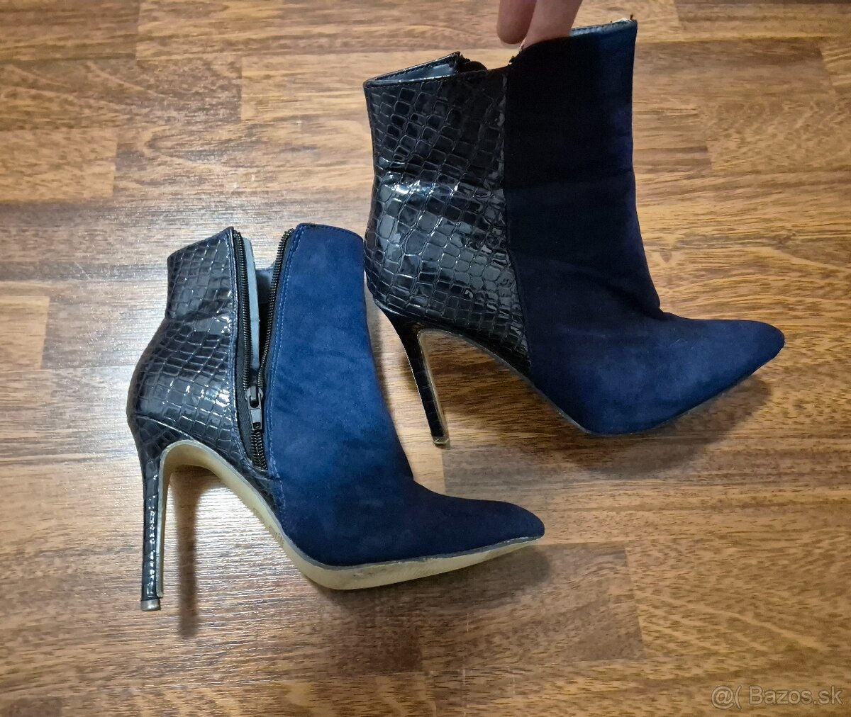 Dámske modré čižmy - 5