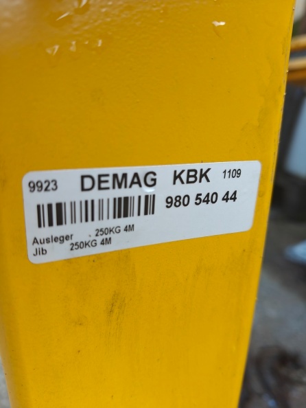 stlpový žeriav DEMAG 250 kg - 4 m - 5