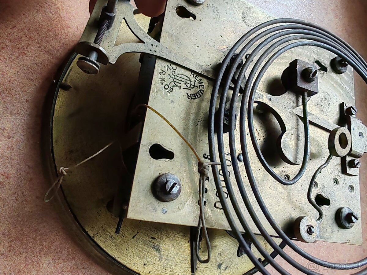 Starožitny hodinový stroj polkový - 5