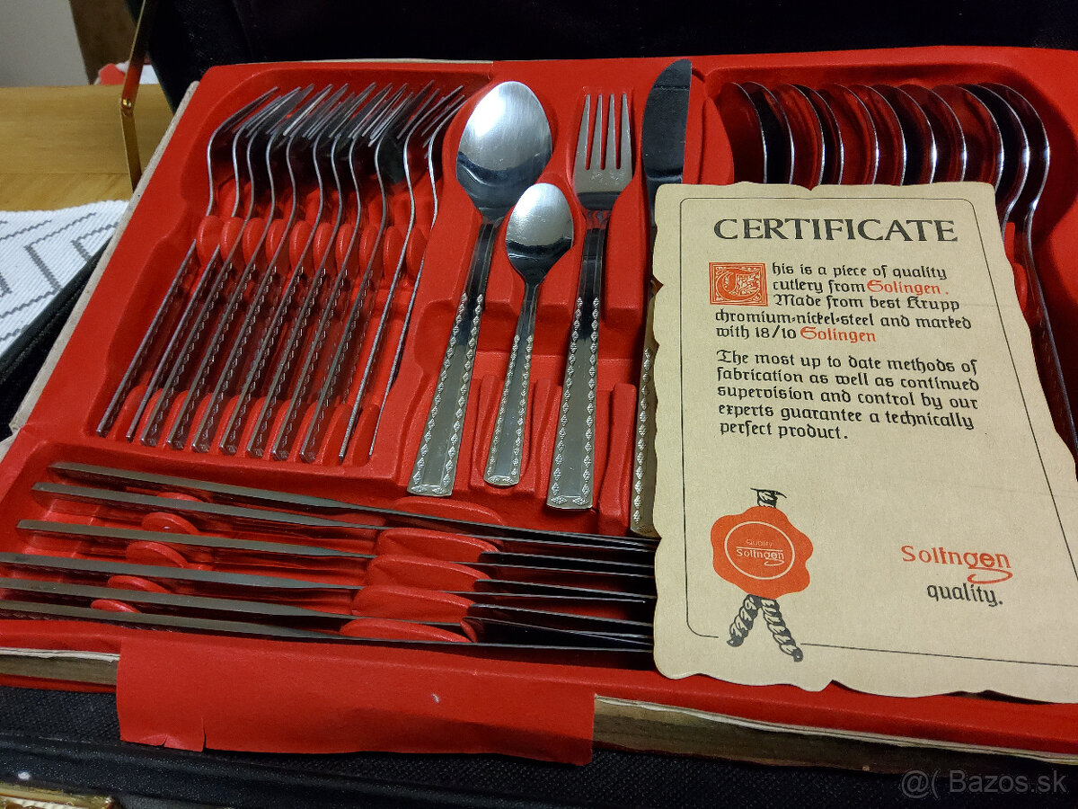 Retro jedálenský príbor Solingen pre 12 osôb, 72 dielny - 5