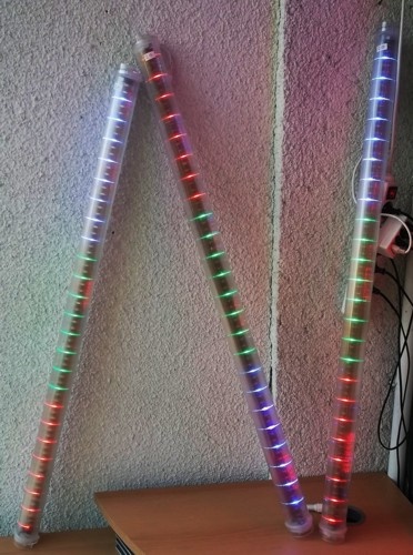 Dekoračná farby meniaca plexi trubica 1m - 5