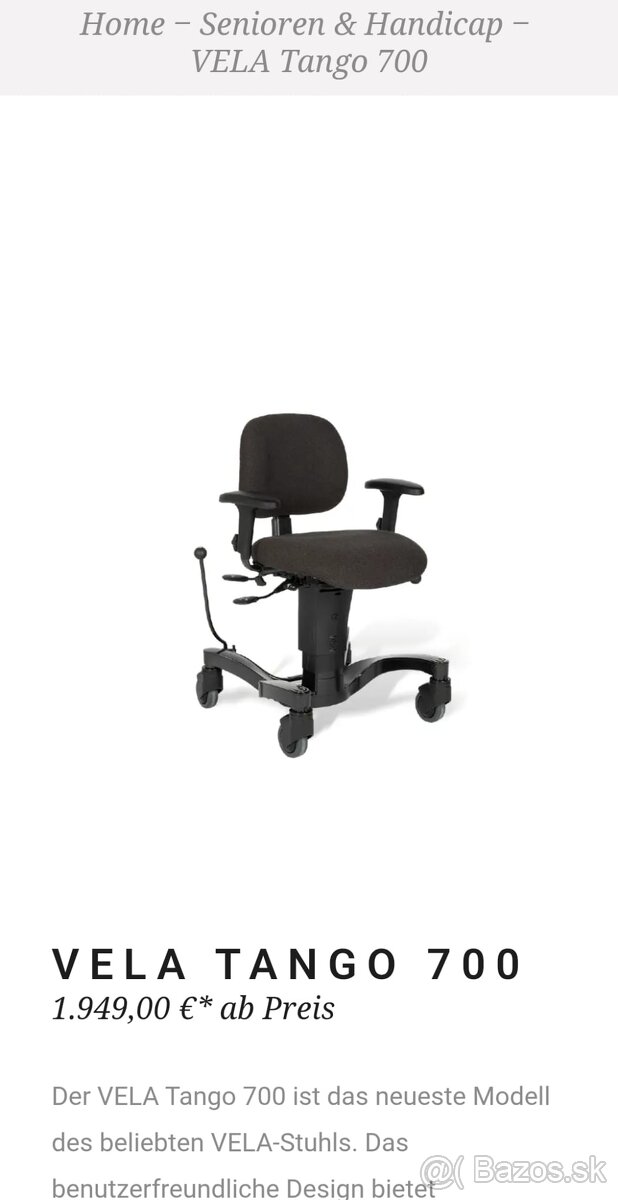 Špeciálne stoličky VELA - 5