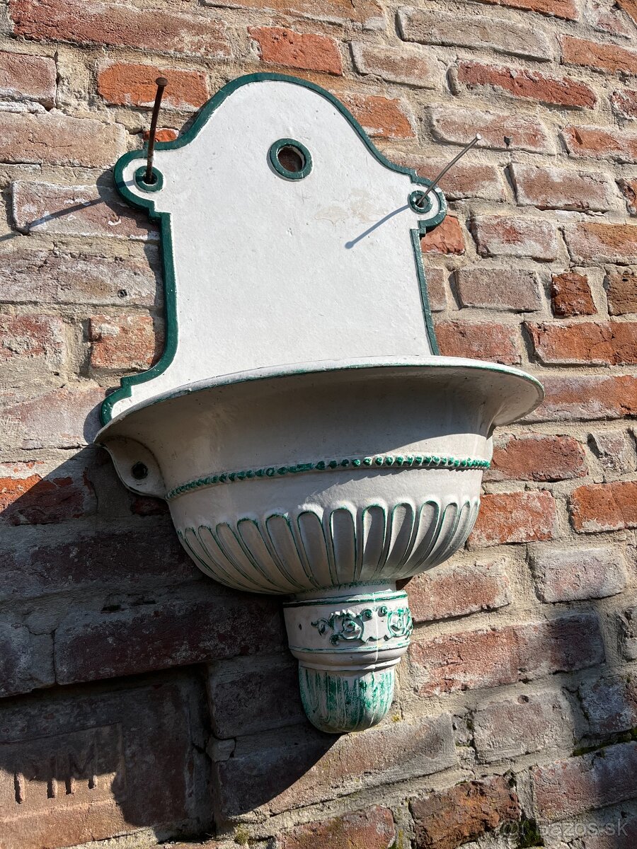 Starožitné liatinové umývadlo - 5