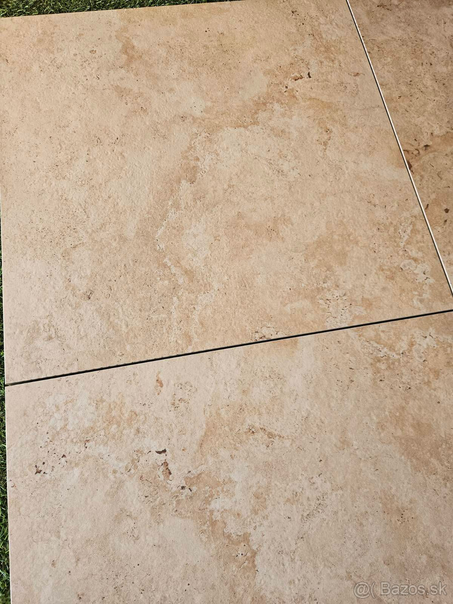 Terasová dlažba 20mm vzhľad Travertin Gold 60x60 protišmy - 5