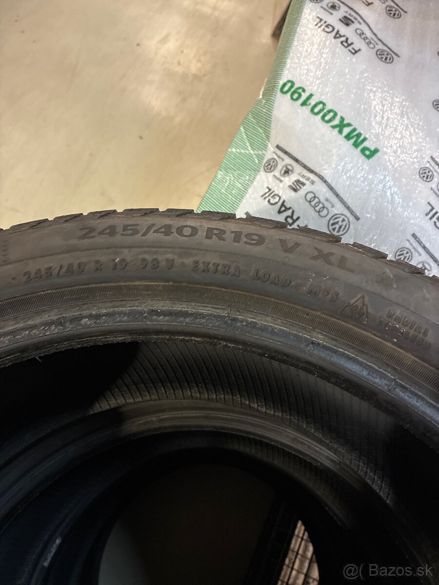 Predám zimnú sadu Continental 245/40R19 - 5