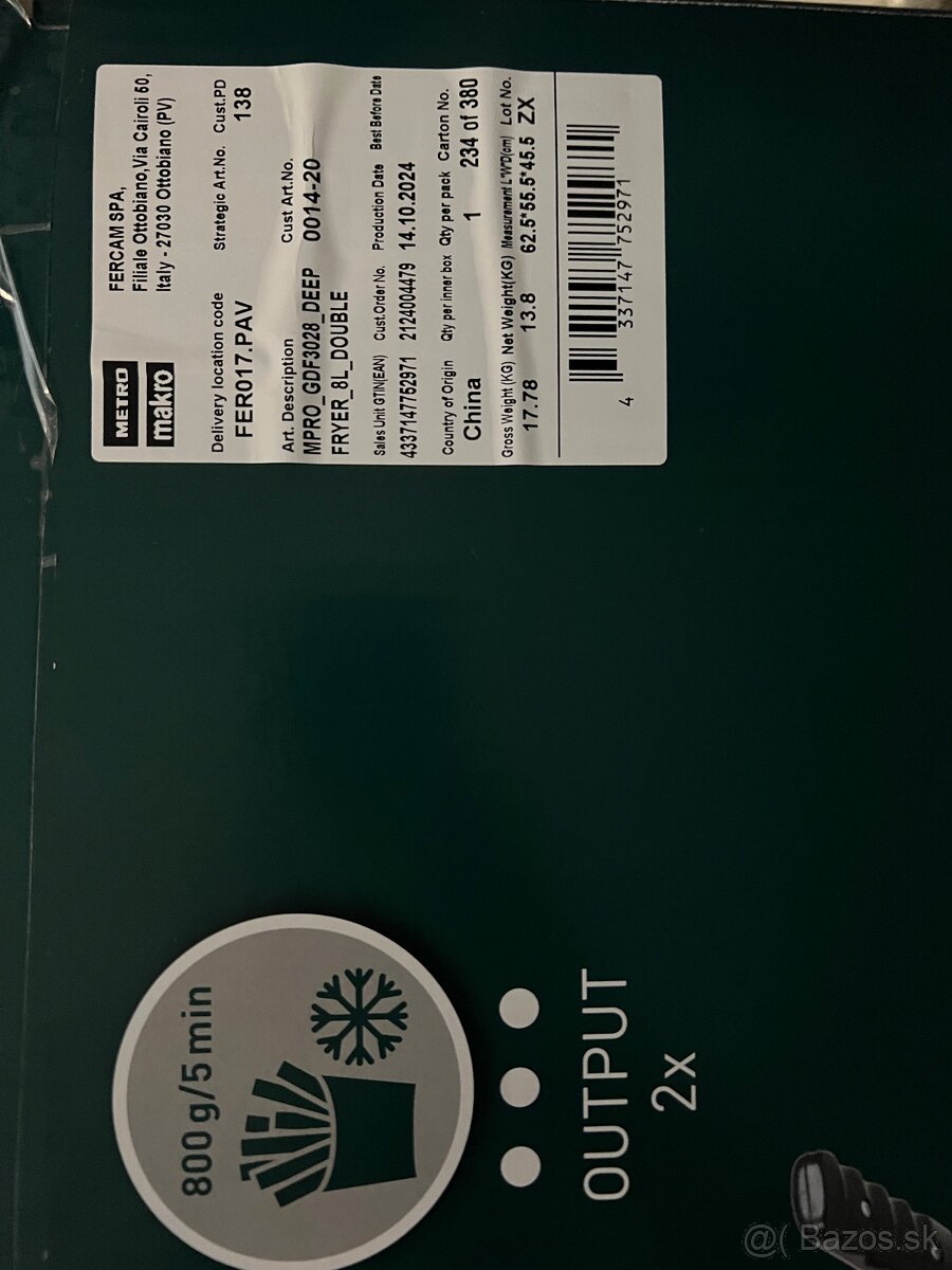 Predame nepouživanu 2-j fritezu Metro Professional GDF3028 - 5
