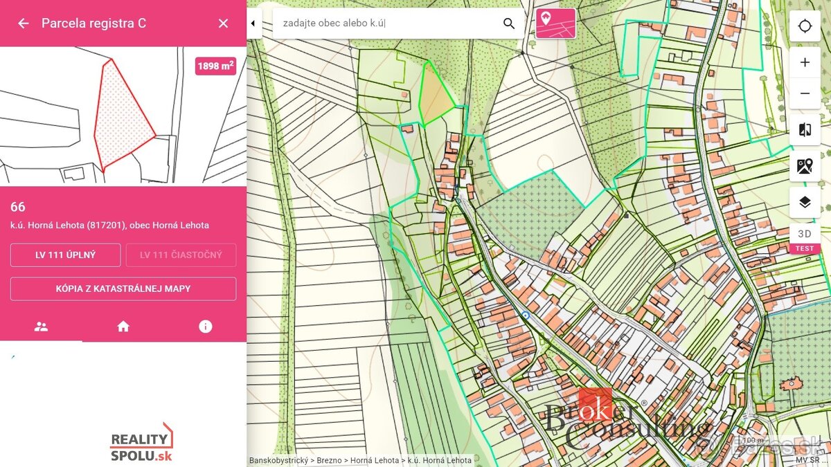 Na predaj pozemok 1898 m² - Horná Lehota, Nízke Tatry - 5