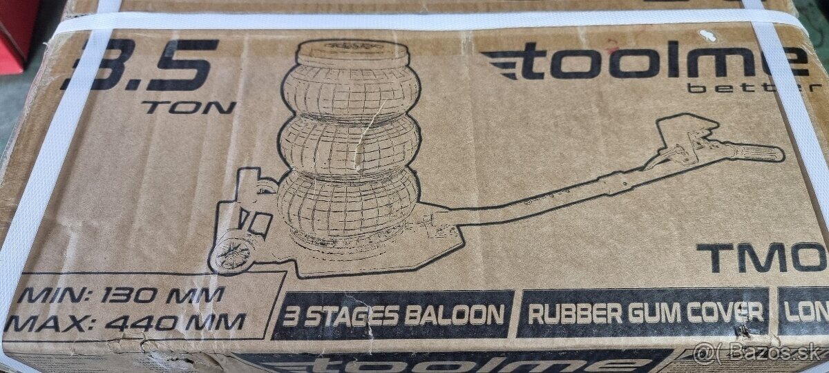 Predám Toolme pneumatický vankúšový zdvihák od 13cm do 44cm - 5