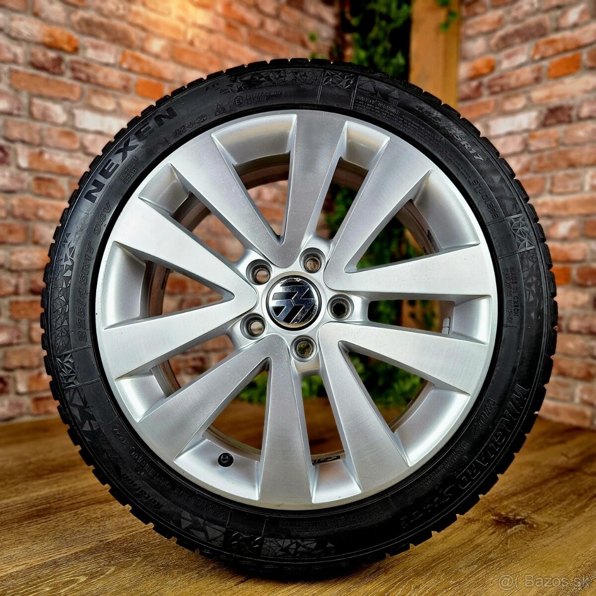 Alu R17 5x112 orig. VW Golf, Caddy, Jetta...+zimné 225/45R17 - 5