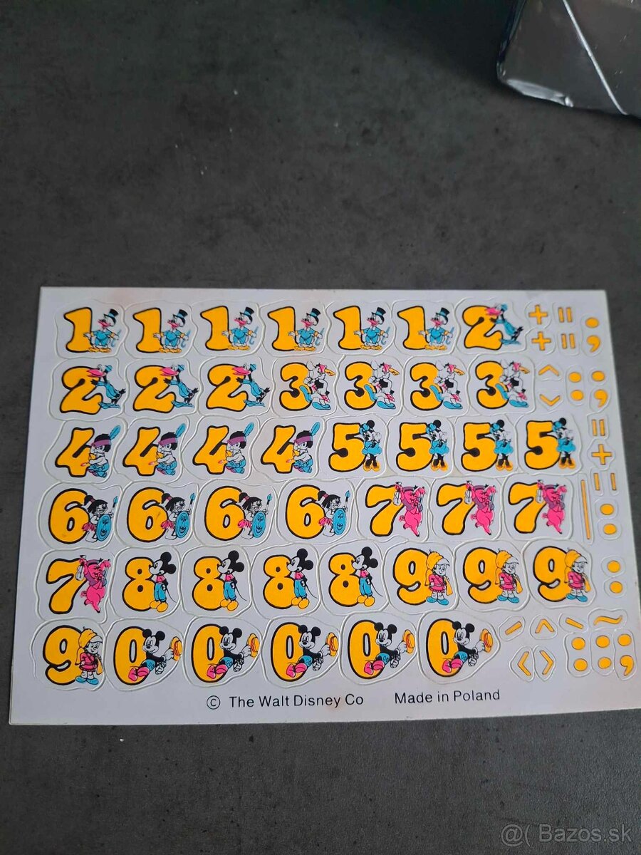 Retro samolepky šmoulové, šmolkovia, smurfs písmenka - 5