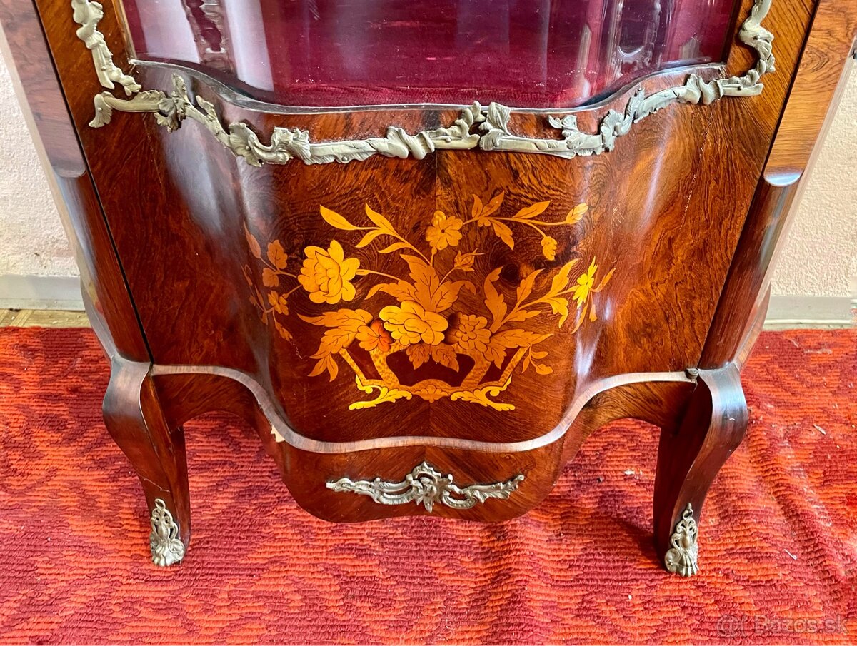 Starožitná presklená vitrína z obdobia klasicizmu - 5