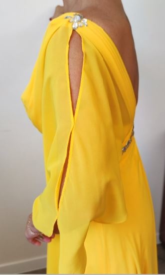 Dámske spoločenské šaty žlté75 - 5