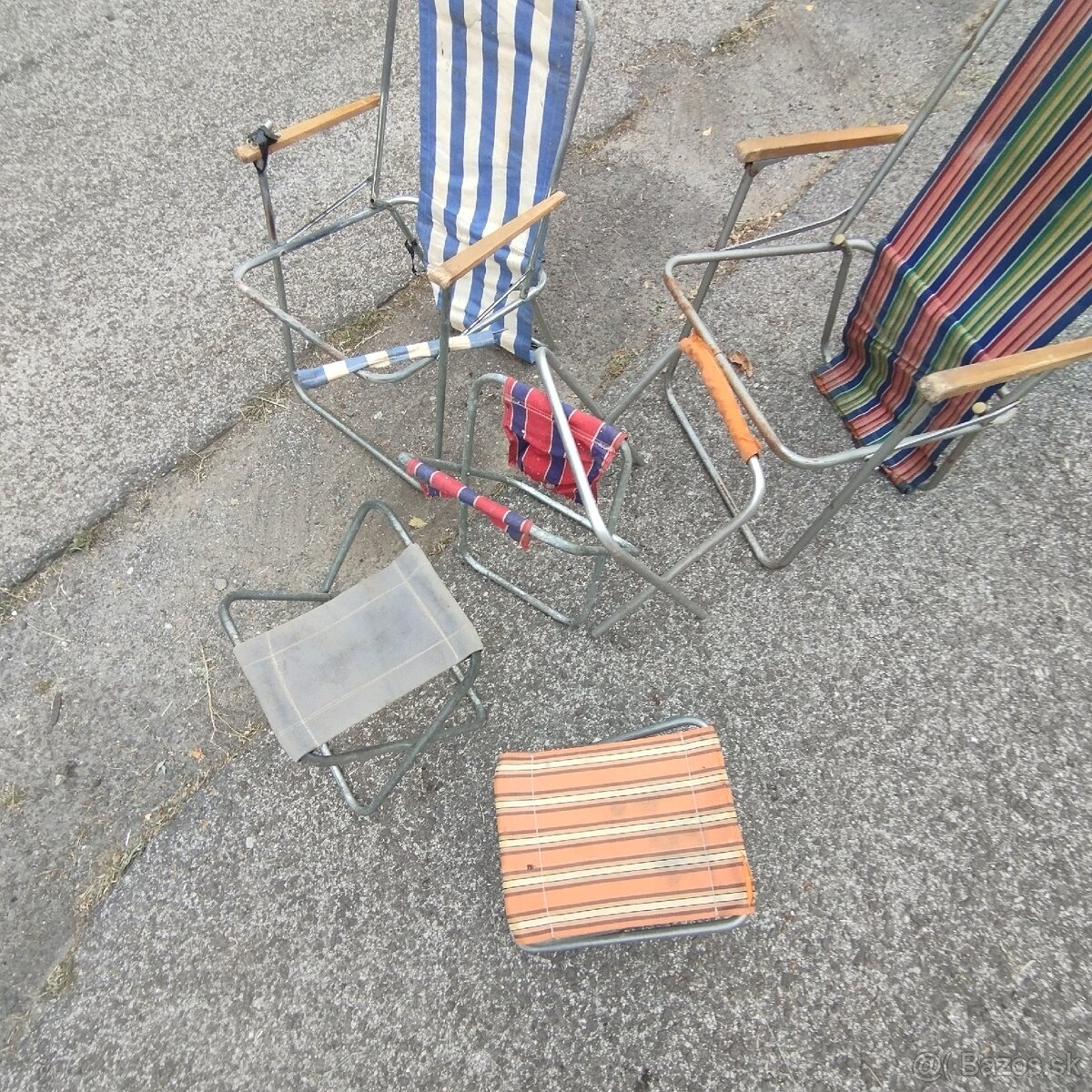 Retro stoličky na renováciu,všetky spolu za 7 eur - 5