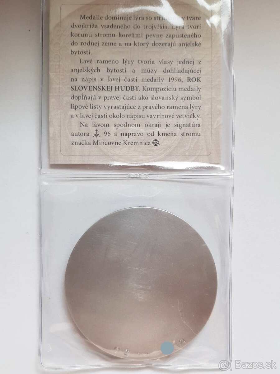 Postriebrená medaila Rok slovenskej hudby (autorská) - 5
