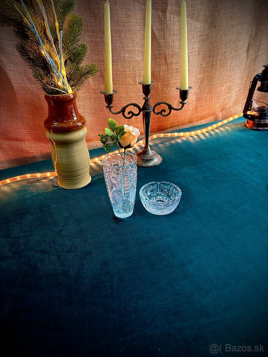 Brúsená váza + popolník - 5