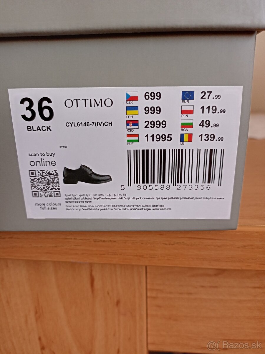 Chlapčenské spoločenské topánky veľ.36 - 5