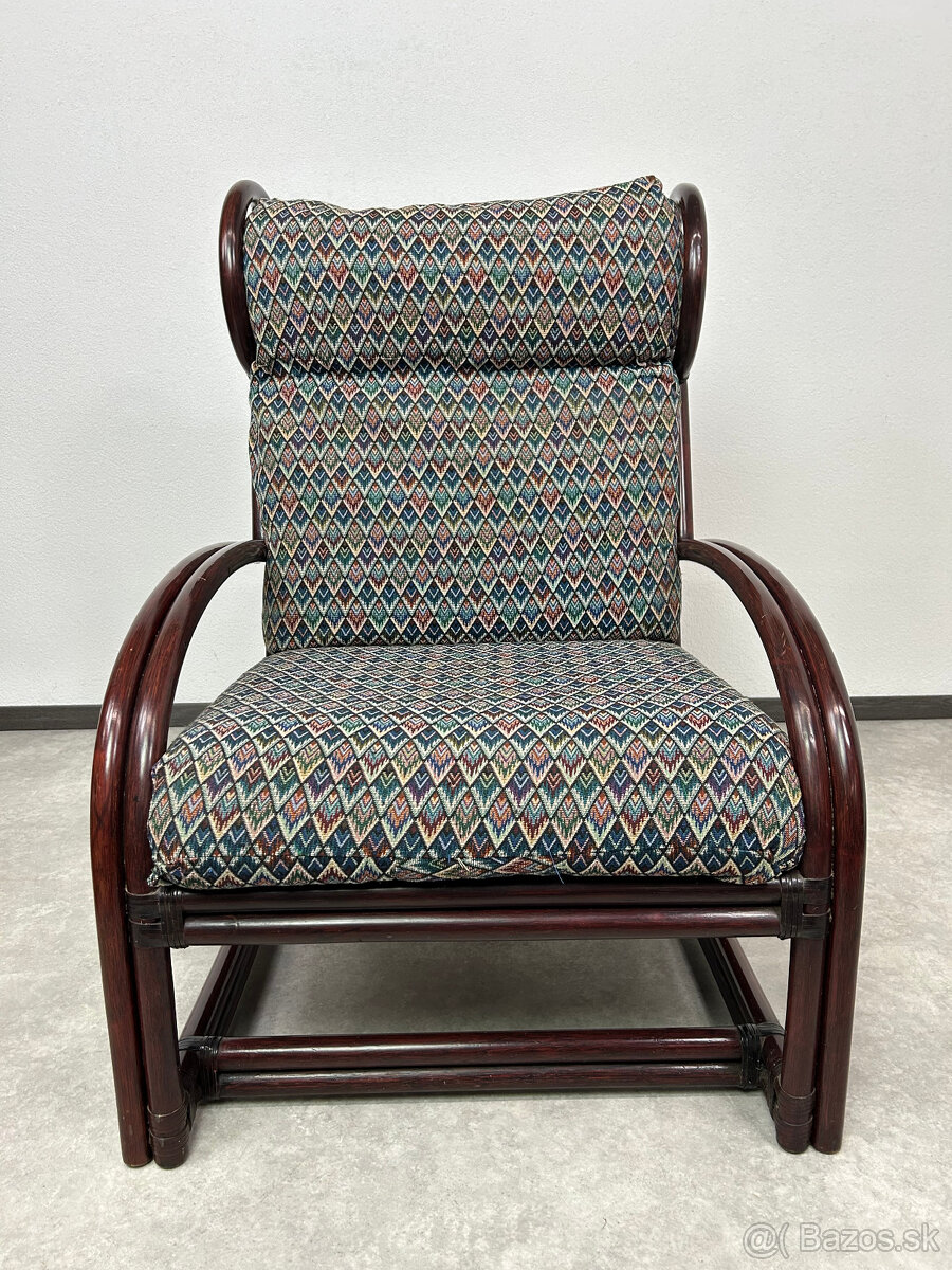 Masívne kreslo ušiak s podnožou Gervasoni Italy - 5