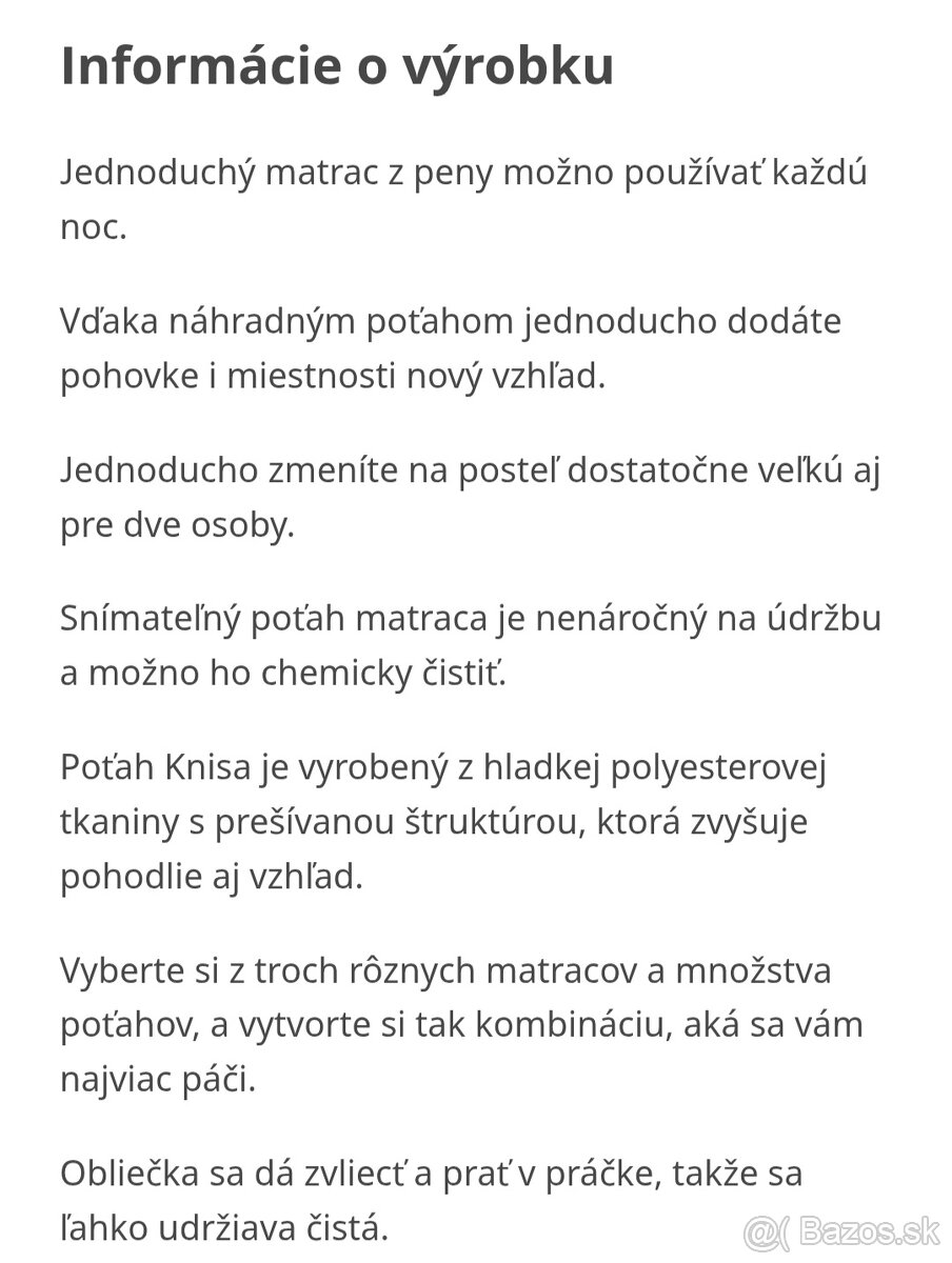 IKEA perfektná rozkladacia pohovka pre 2 osoby - 5