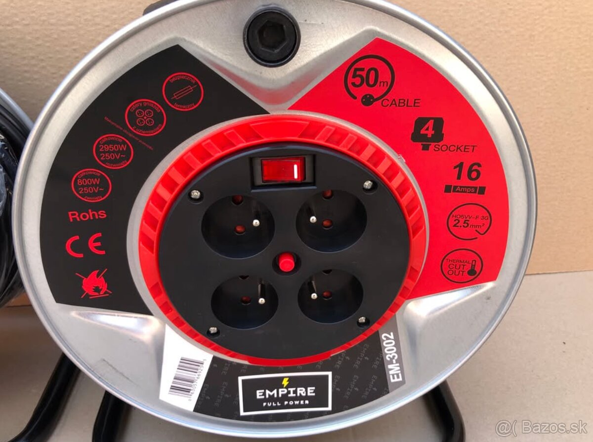 Predlžovací kábel bubon cievka 25m 50m - 5