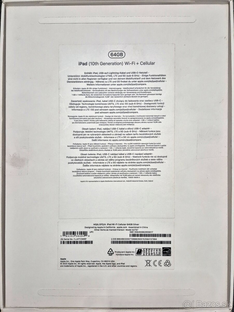 Ipad 10.9 wifi+cellular 64GB silver - 5