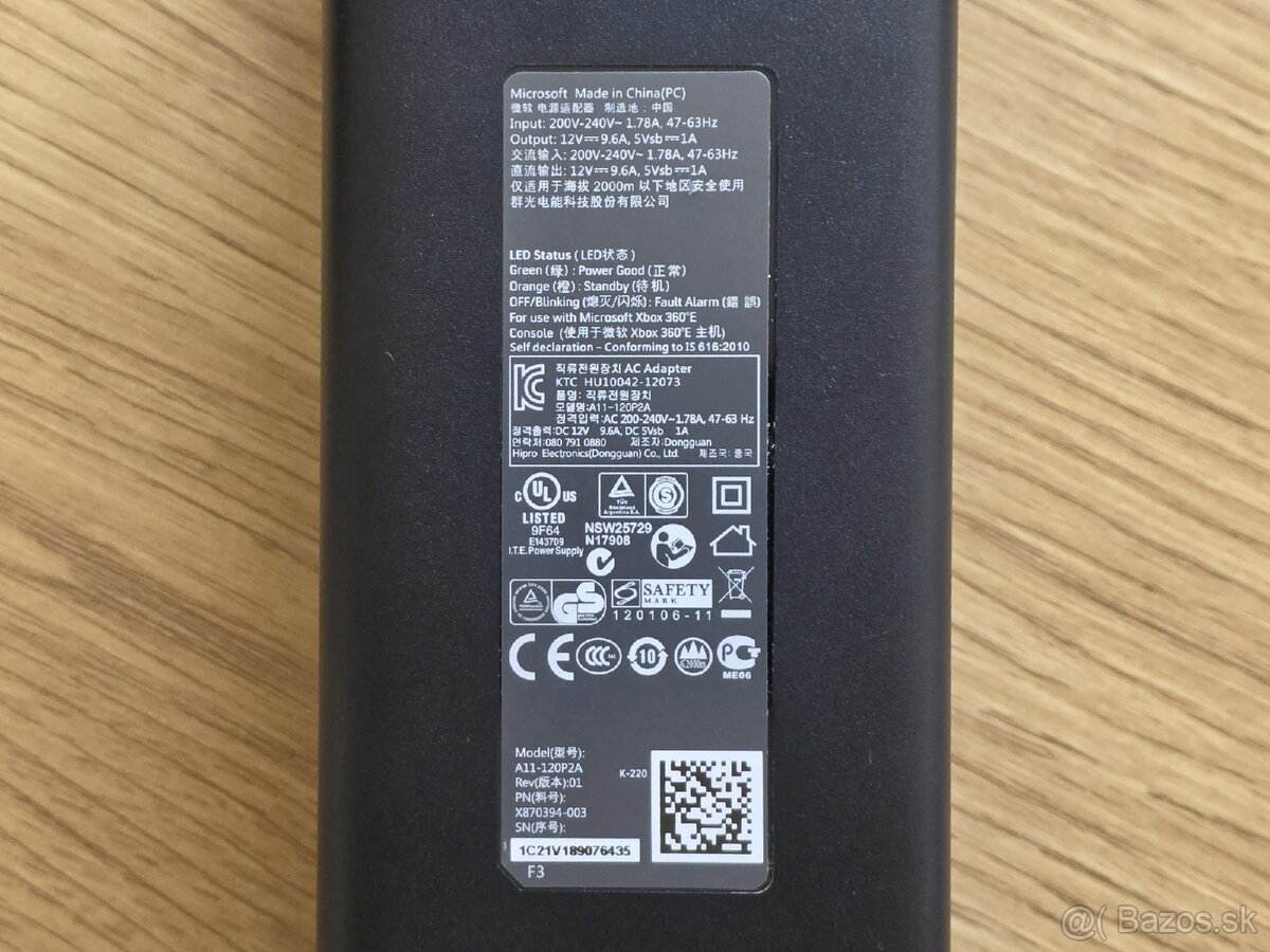 Originál napájací adaptér na Xbox 360E - 5