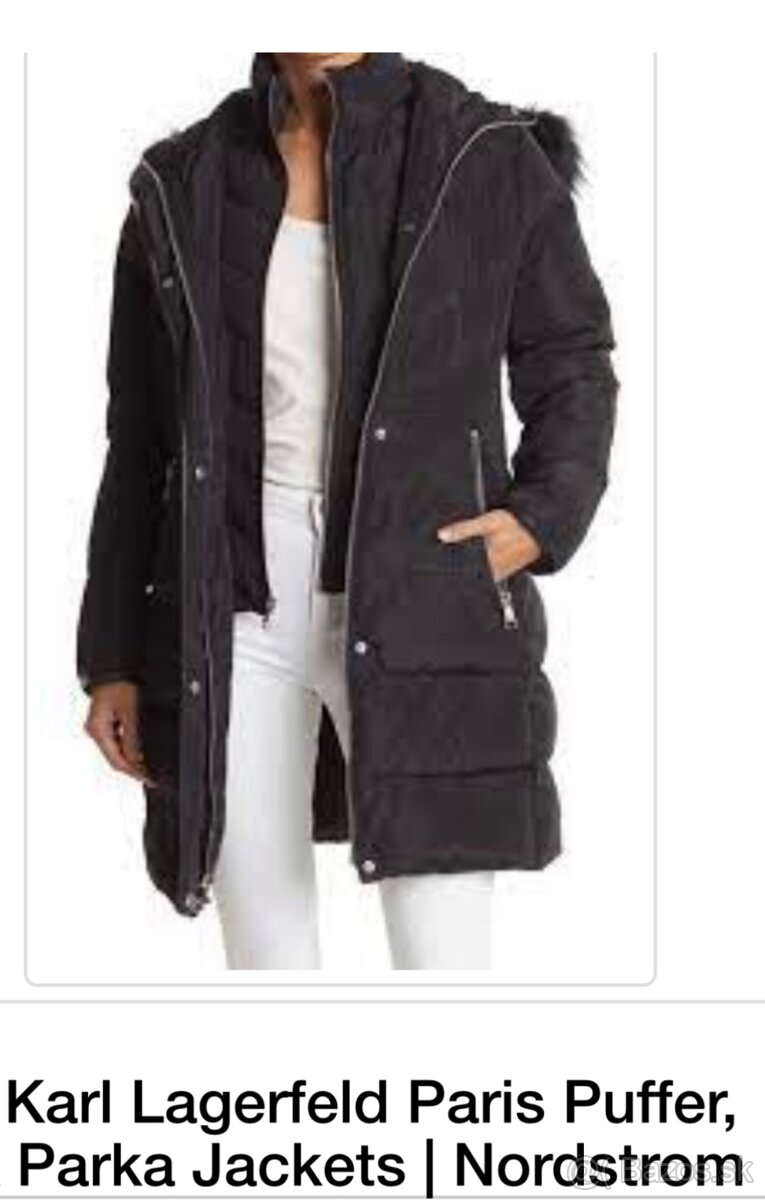 Karl Lagerfeld M bunda čierna originál - 5