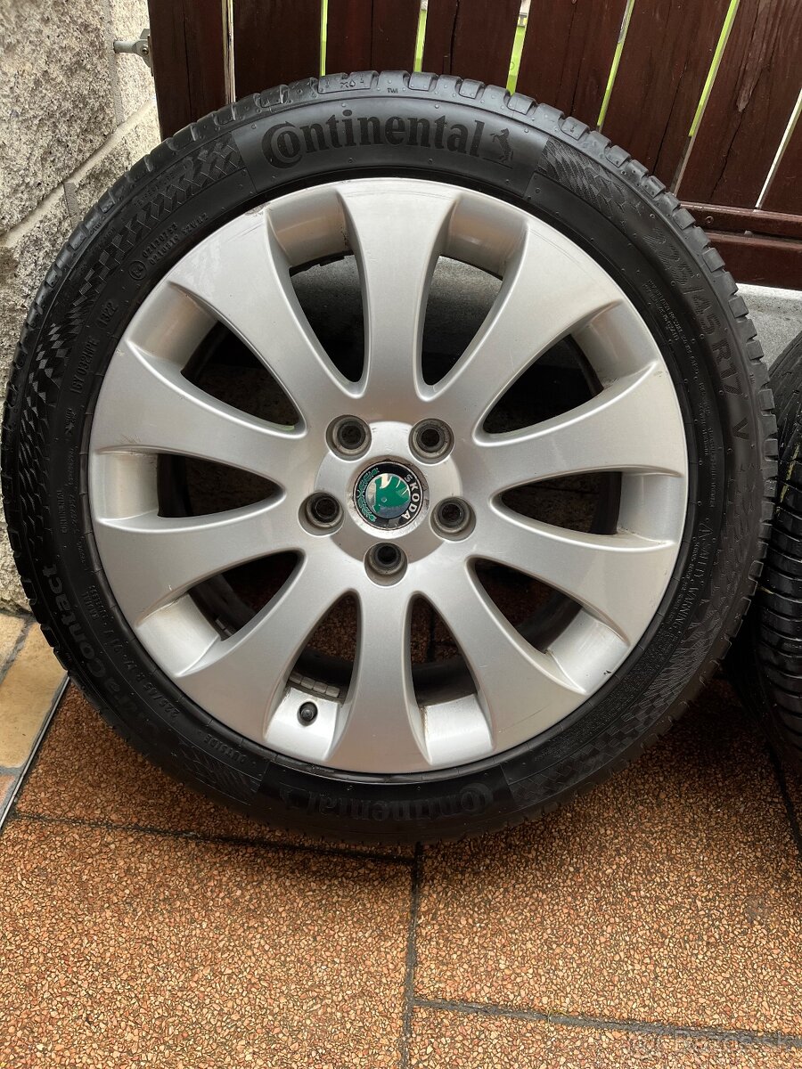 Disky Škoda Superb 2 + Letné pneu Comtinental - 5