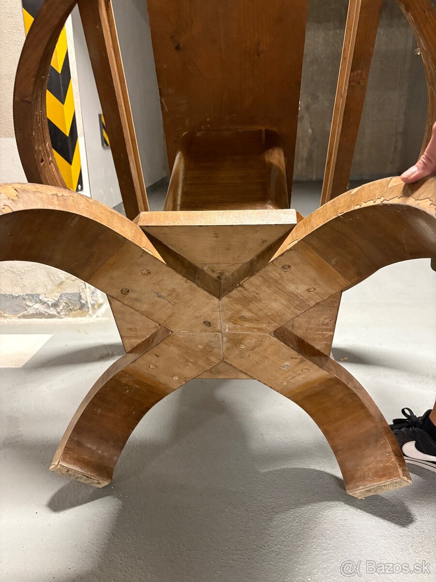 Art deco masívny stôl - 5