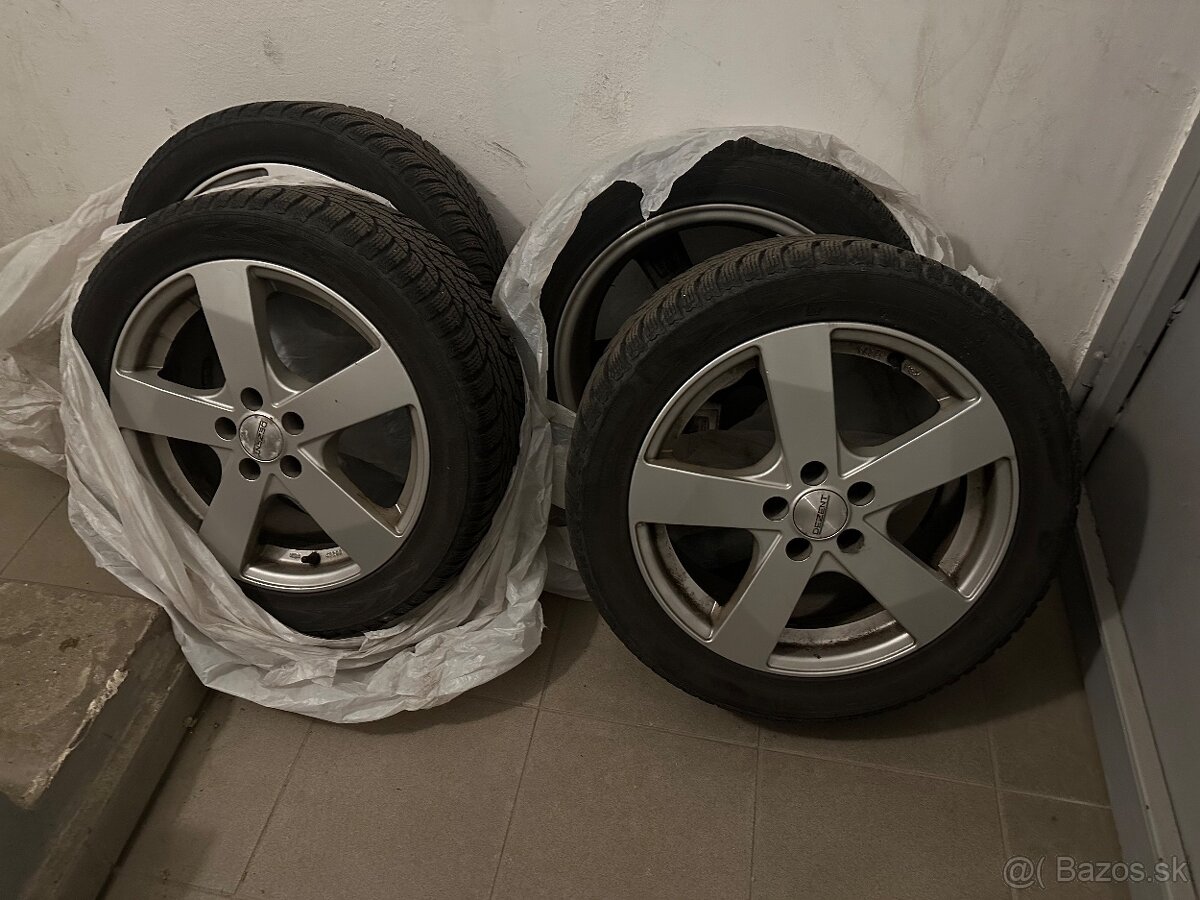 Elektróny DEZENT 5x100 r16 - vhodné na VW group - 5