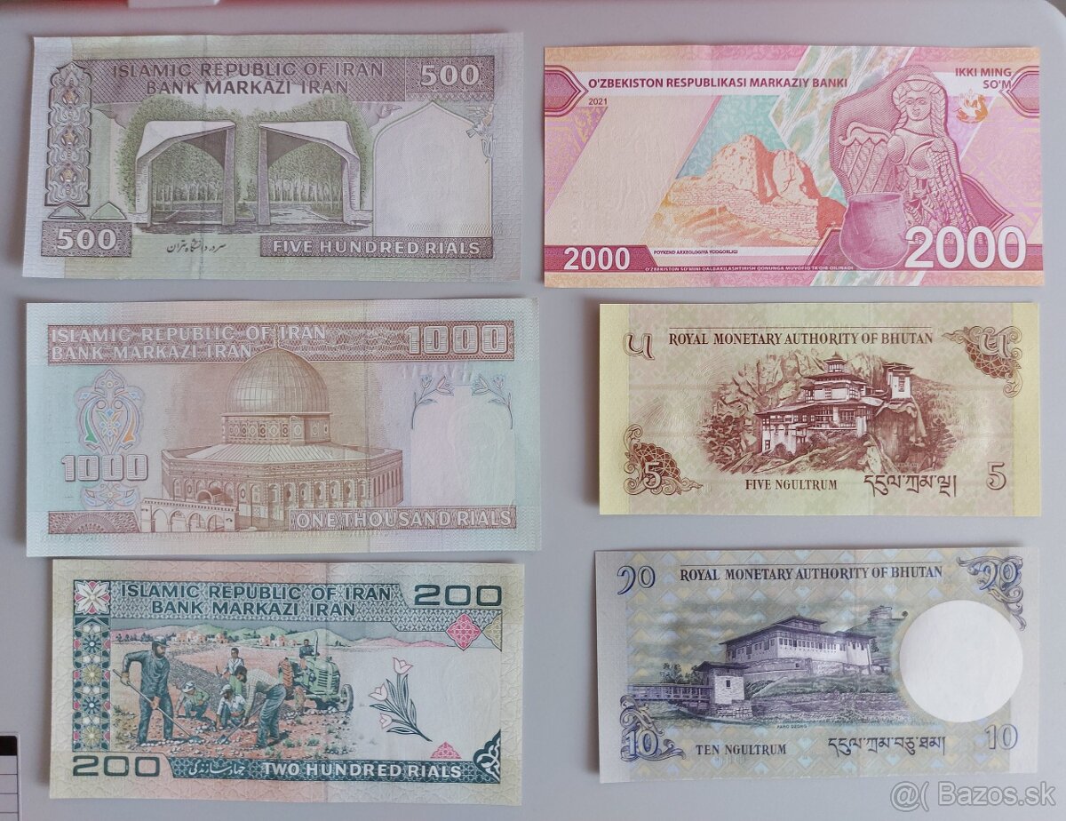 Zbierka bankoviek po 2 a 3 EUR - rôzne svetové - 5