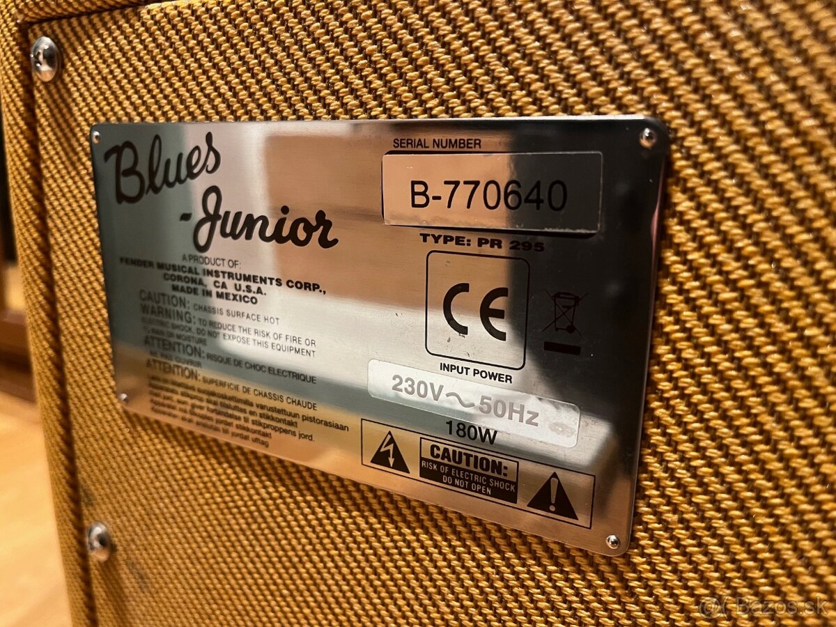 Predám Fender Blues Junior Tweed gitarové kombo - 5