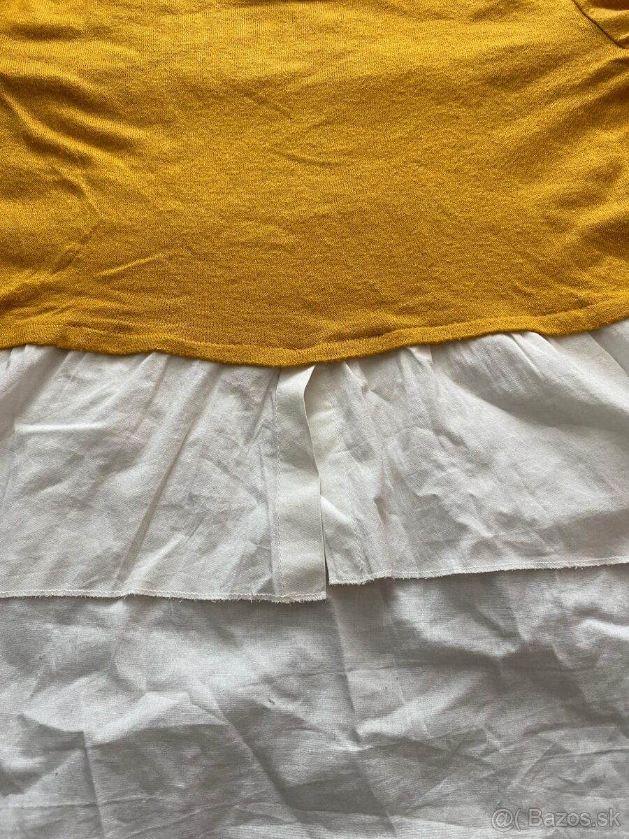 Horčicovo-biely sveter - 5