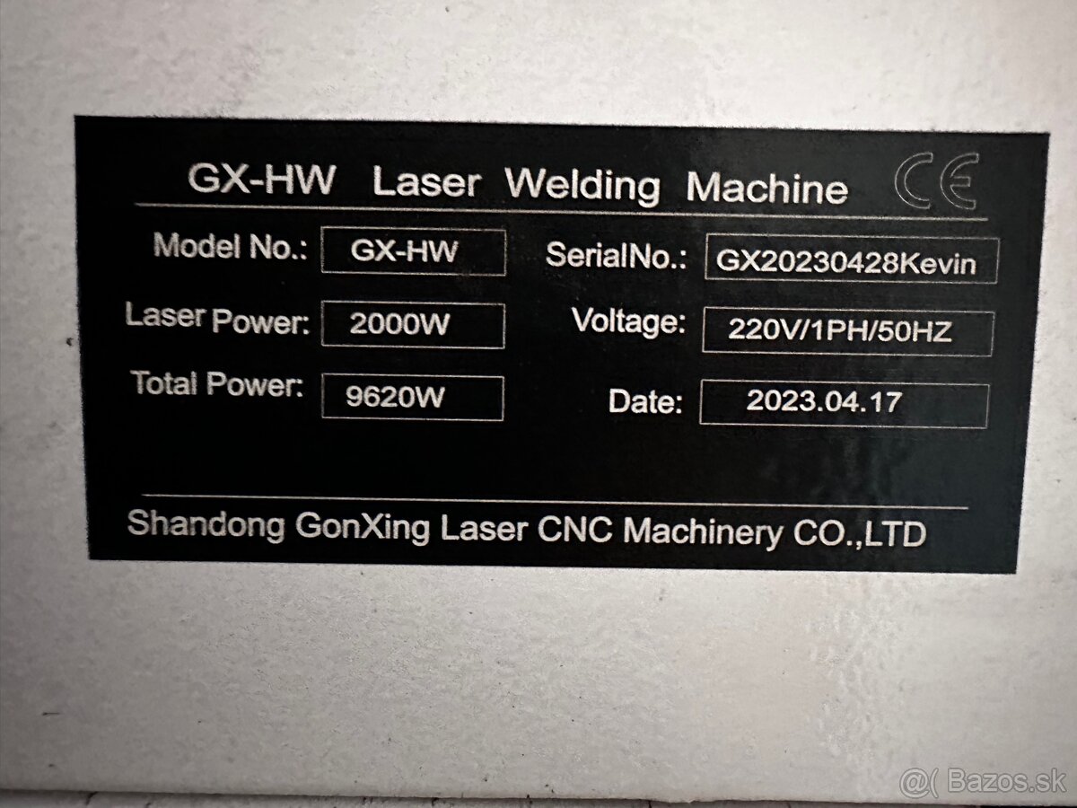 Laserové čistiace zariadenie CW - 2000W - 5