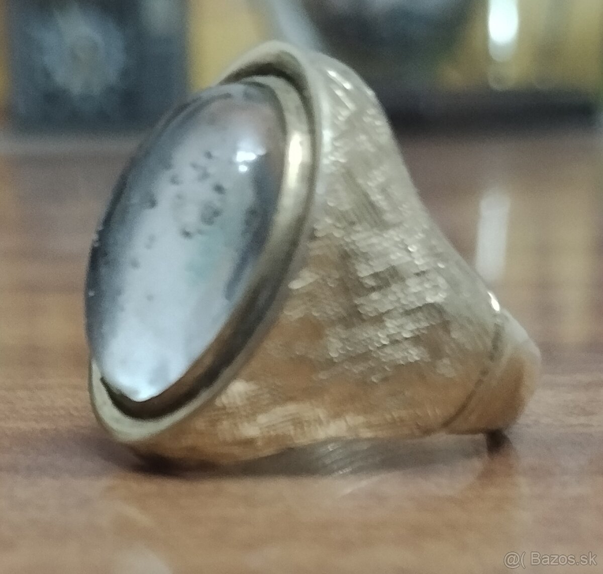 Pánsky prsteň zo žltého kovu - 5