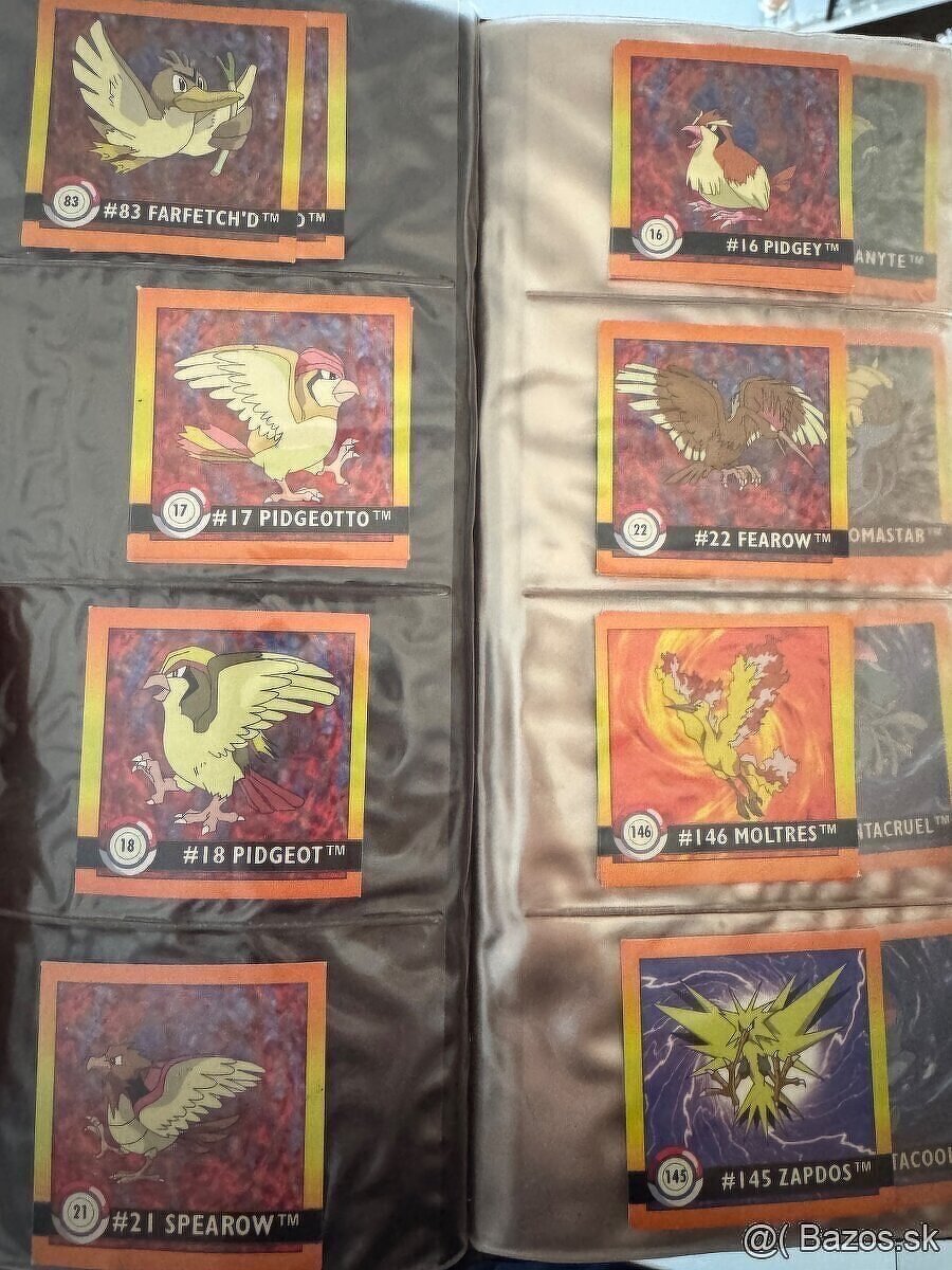 POKEMON 1999 FIRST EDITION stickers GOLD, SILVER, COMMON - 5
