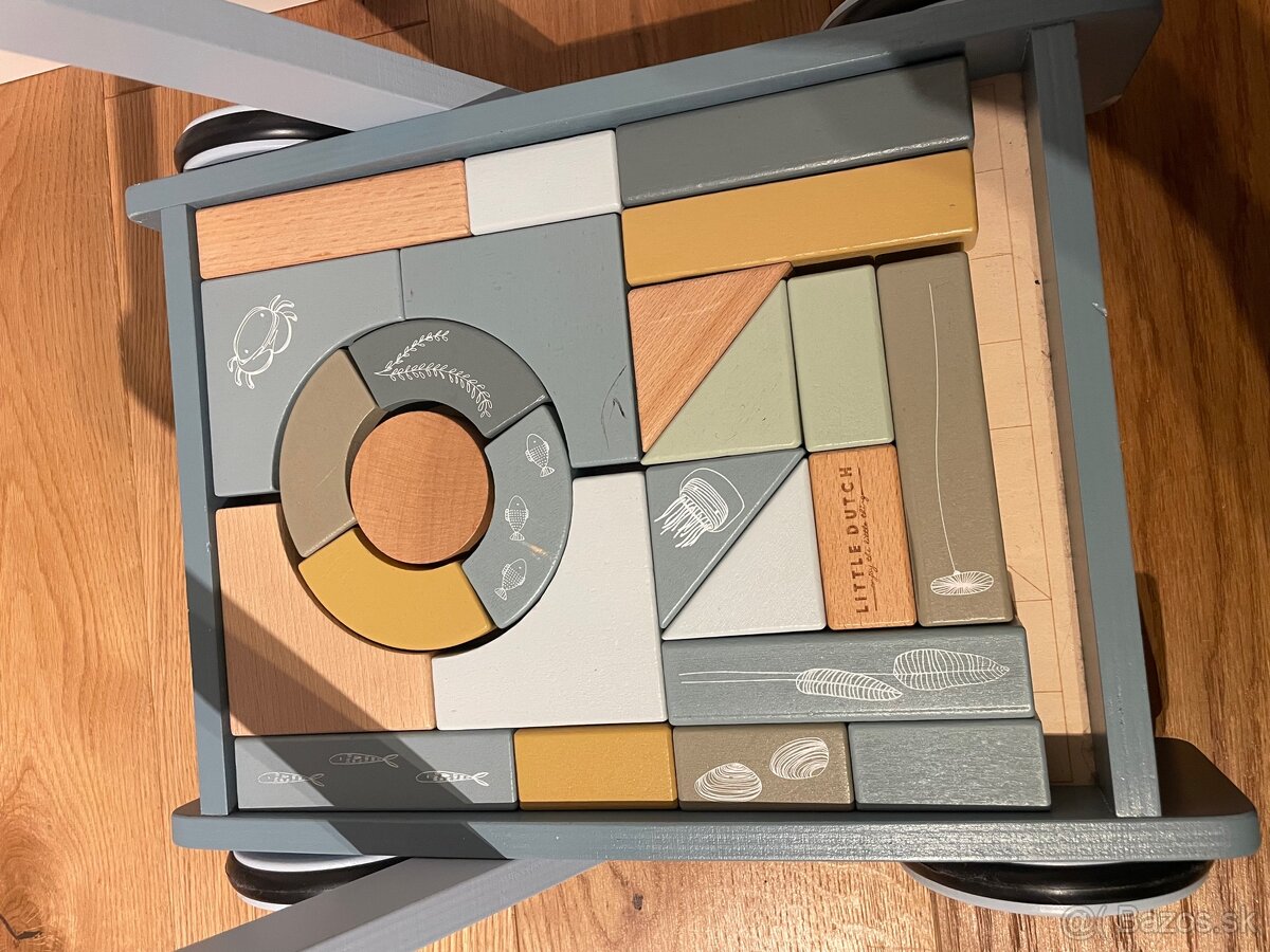 Vozíček s kockami Little Dutch Blue - 5