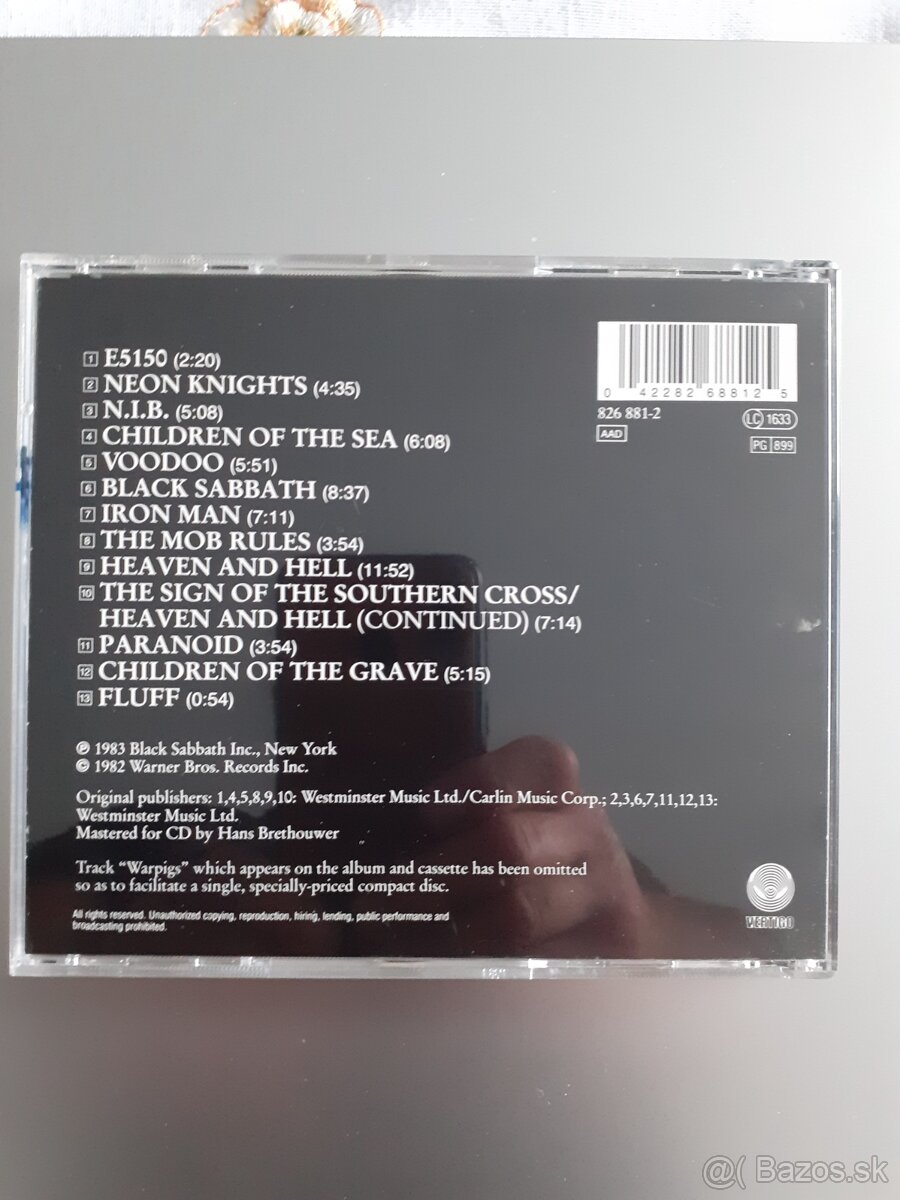 Predám CD Black Sabbath LIVE EVIL/IOMMI,DIO,BUTLER,APPICE - 5