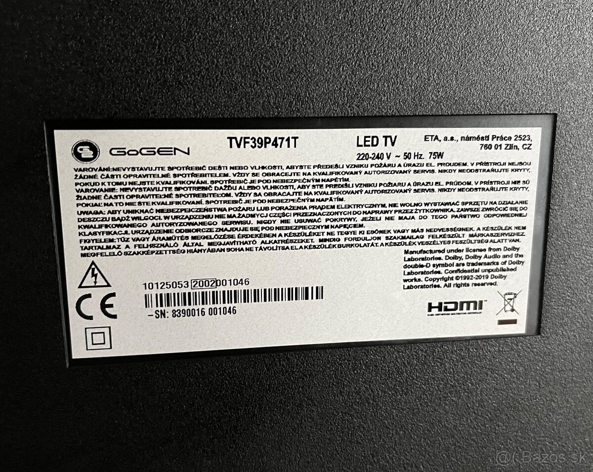 GoGEN LED televízor 39” 98 cm - 5