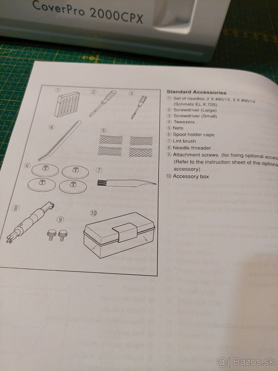 Coverlock Janome 2000 CPX + lemovač zakladač - 5