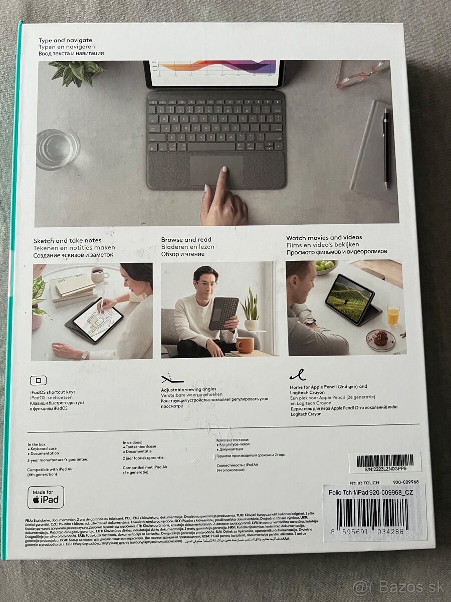 Klávesnica Logitech FOLIO TOUCH iPad Air 4 / 5 gen. - 5