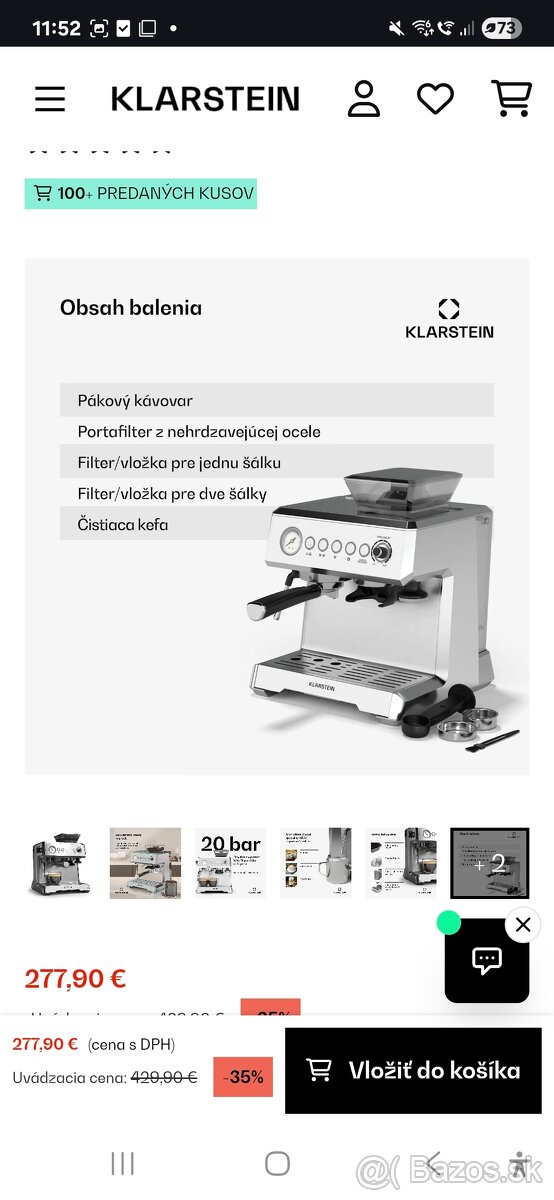 Presso stroj, kavovar klarstein - 5