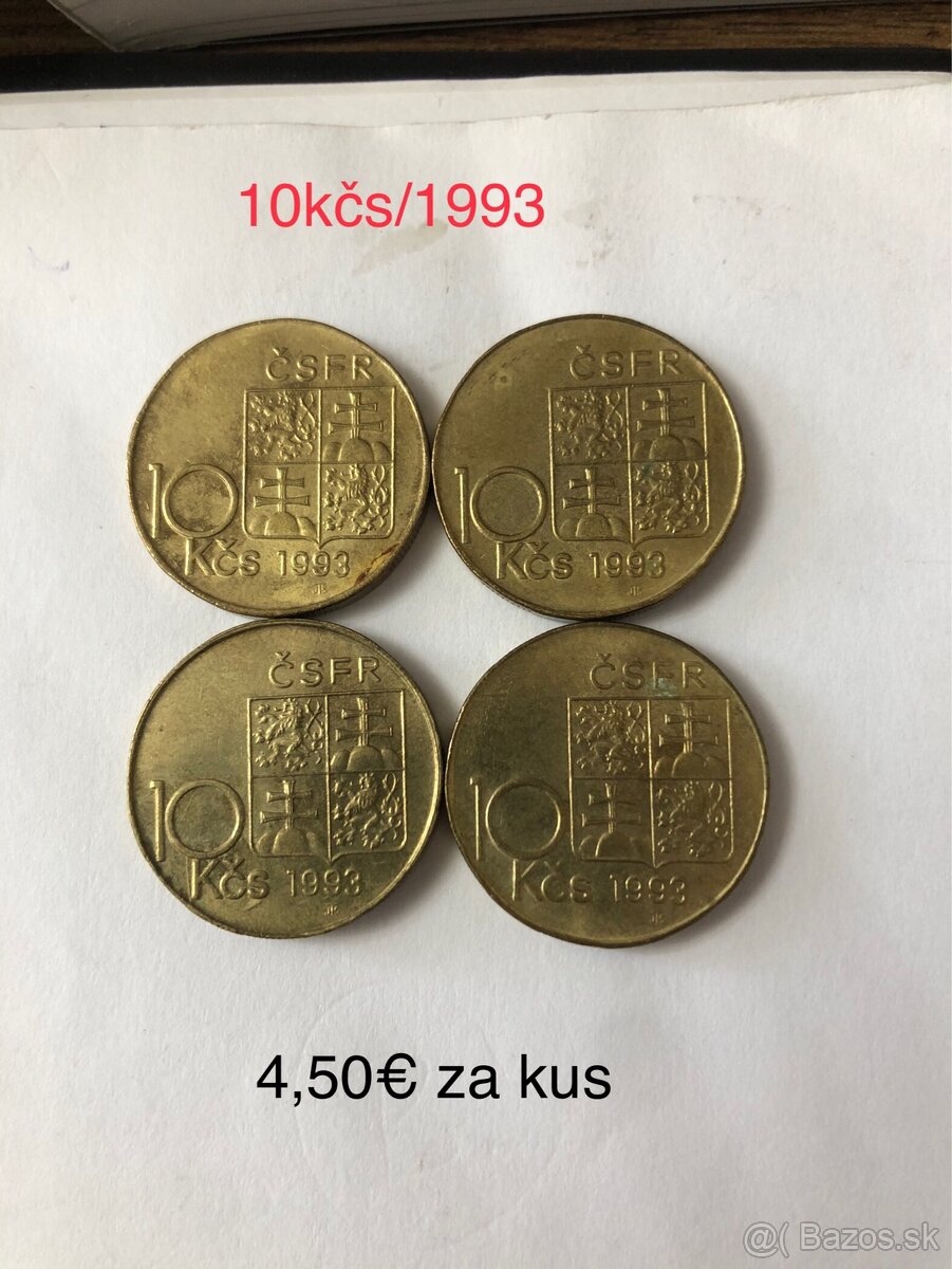Mince 10kčs - 5