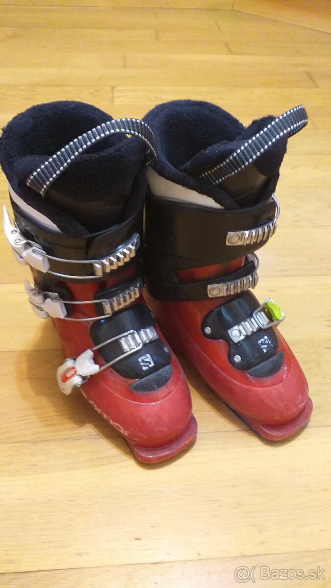 Lyže 120cm + palice + lyžiarky - 5