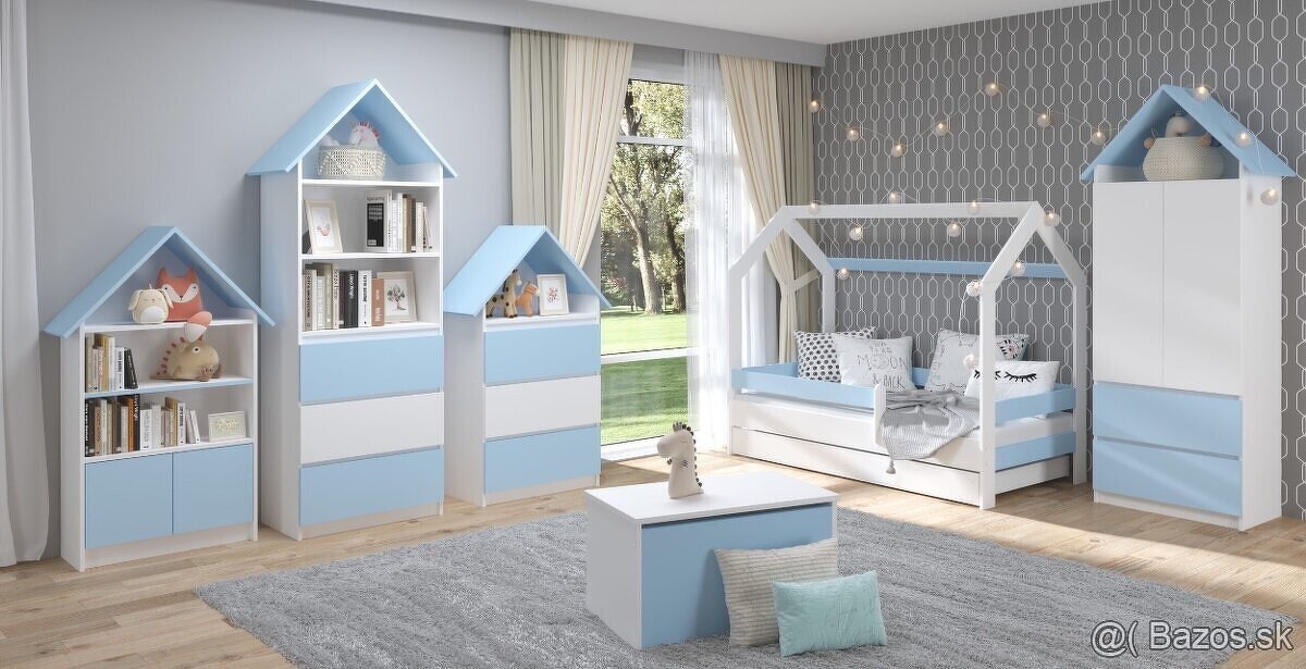 Detská posteľ domček v komplete - 5