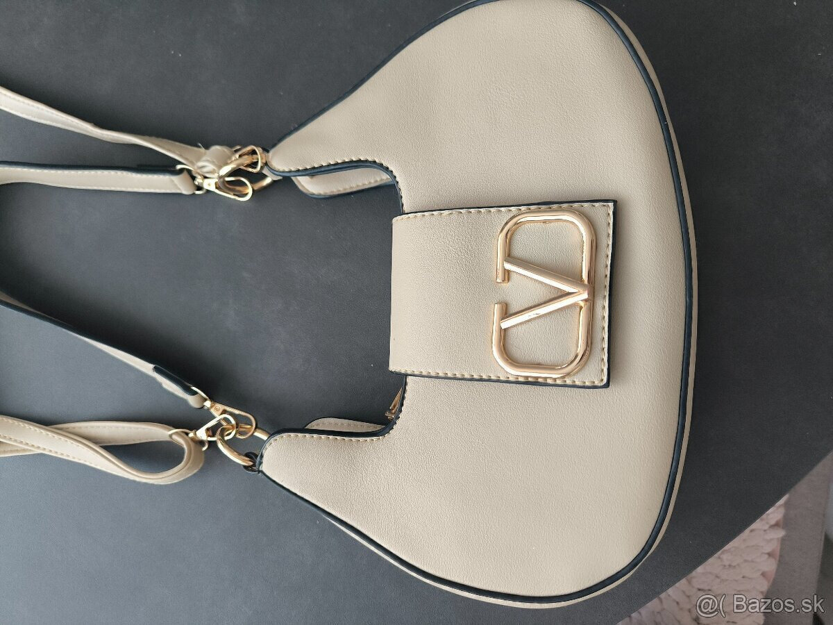 Nová béžová kabelka z Turecka imitácia značky LV, vnútri dve - 5