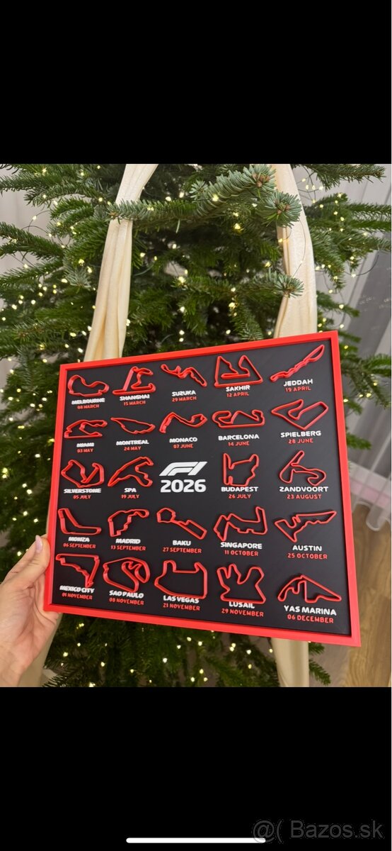 Športový suvenír kalendár okruhov F1 2026 - 5