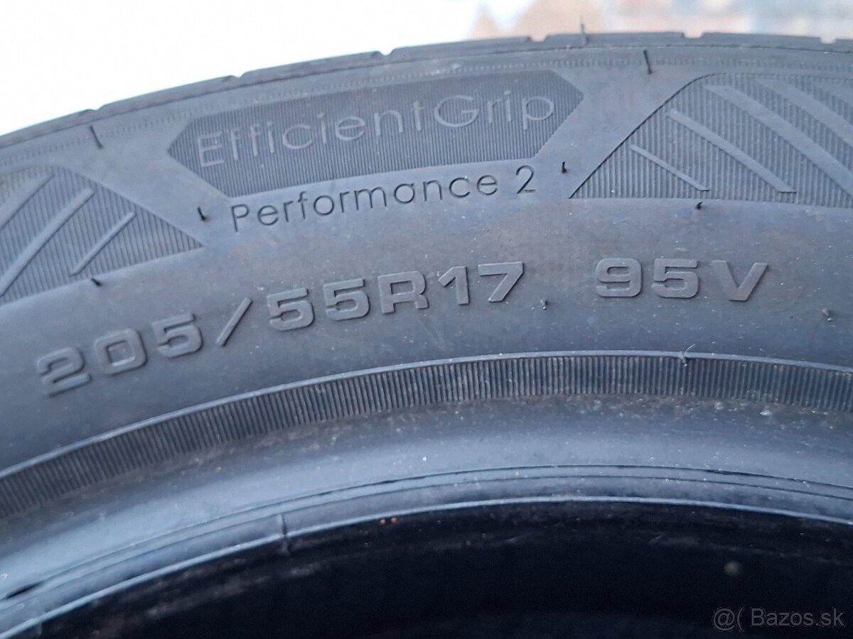 Predám letné pneu.Goodyear Efficient Grip--205/55/17-95V - 5