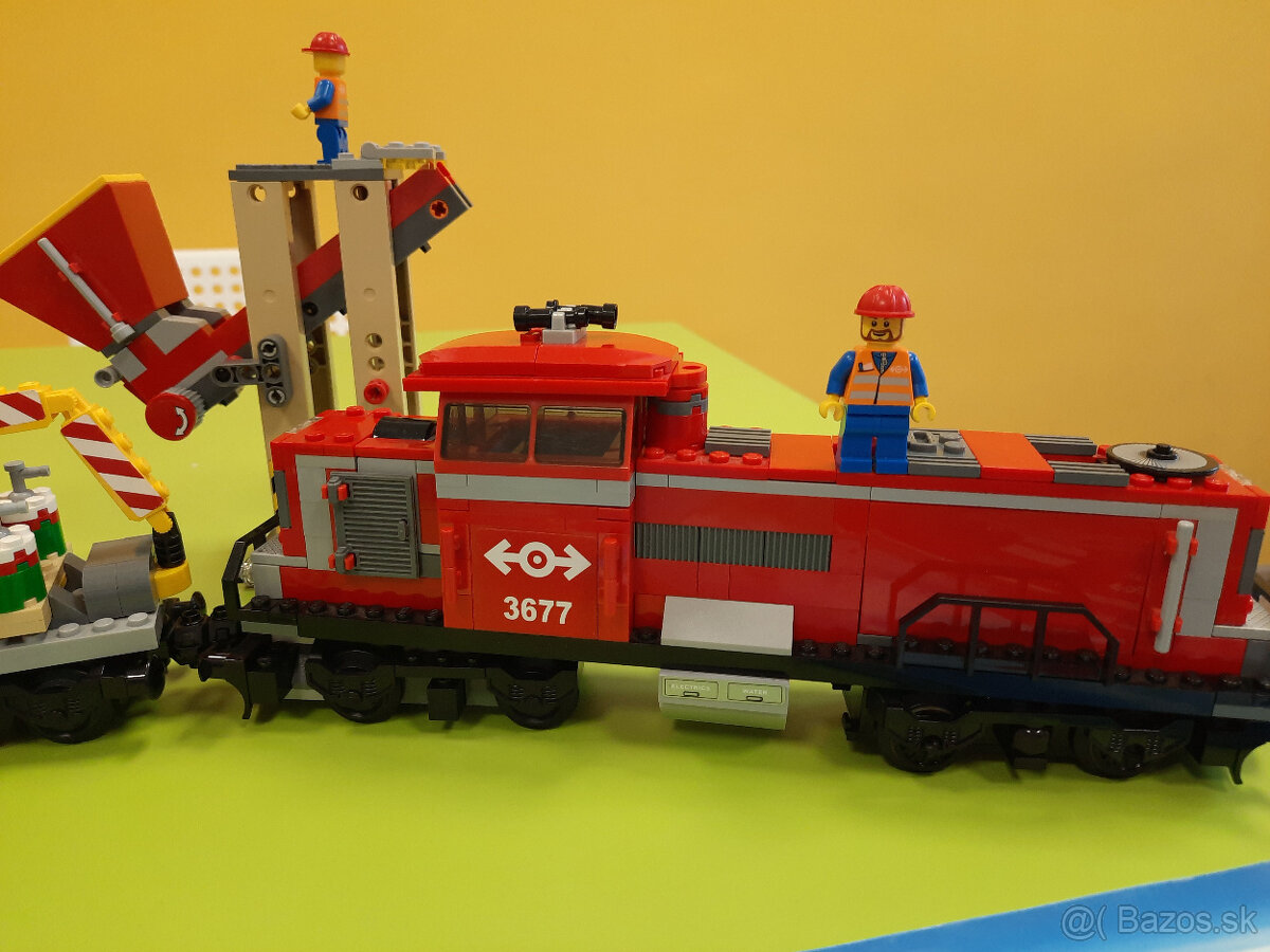 LEGO 3677 - séria CITY - Červený nákladný vlak - 5