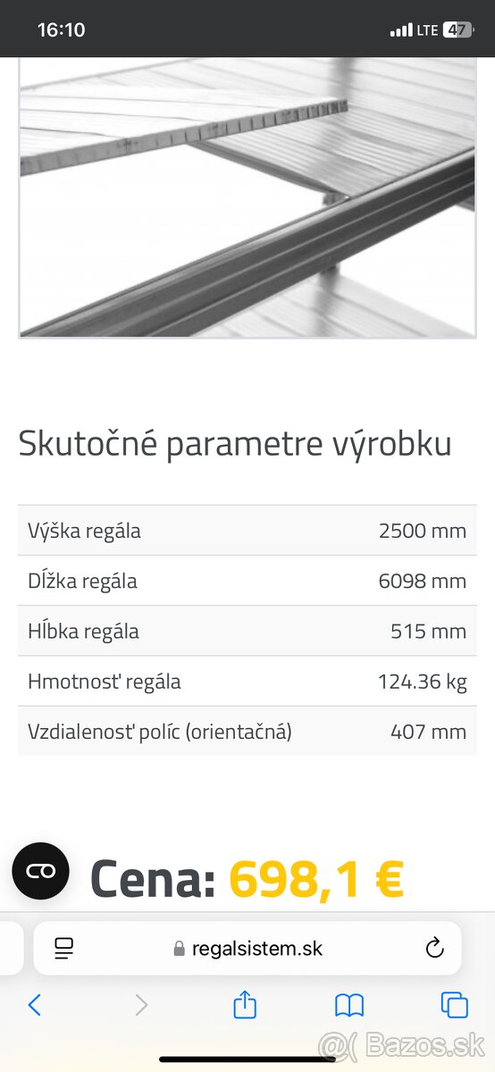 Predám skladový regálový sistem - 5